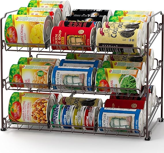 SimpleHouseware Stackable Metal Can Rack Organizer, Bronze - Pros and Cons of the SimpleHouseware Can Rack Organizer