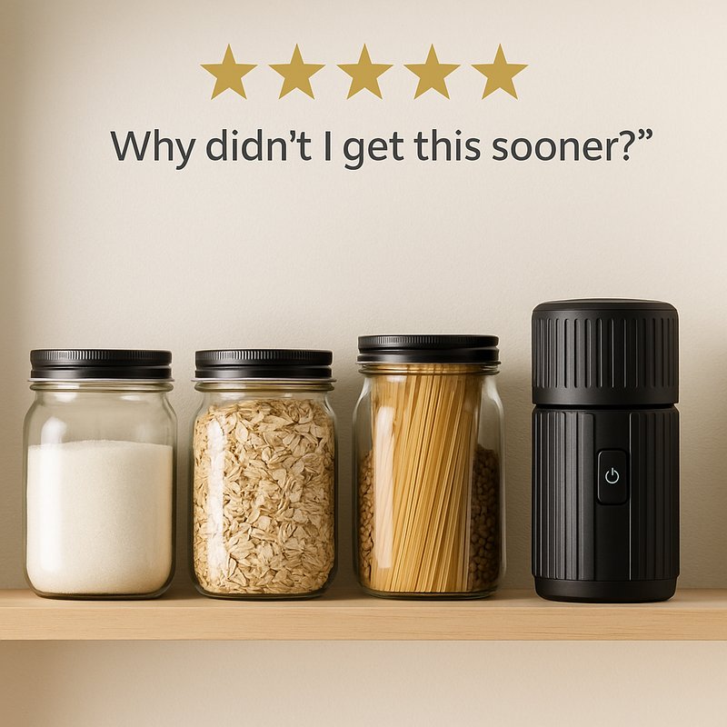 Electric Mason Jar Vacuum Sealer Kit for Wide Mouth and Regular Mouth Mason Jars additional view