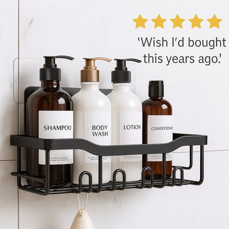 Adhesive Shower Caddy, 5 Pack Rustproof Stainless Steel Bath Organizers With Large Capacity, No Drilling Shelves for Bathroom Storage & Home Decor - Use Cases for the Adhesive Shower Caddy