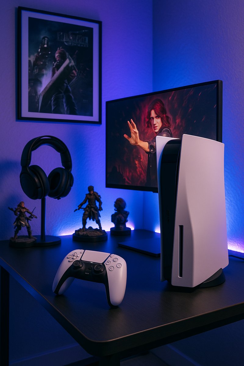 PlayStation console with themed decorations for gaming enhancement.
