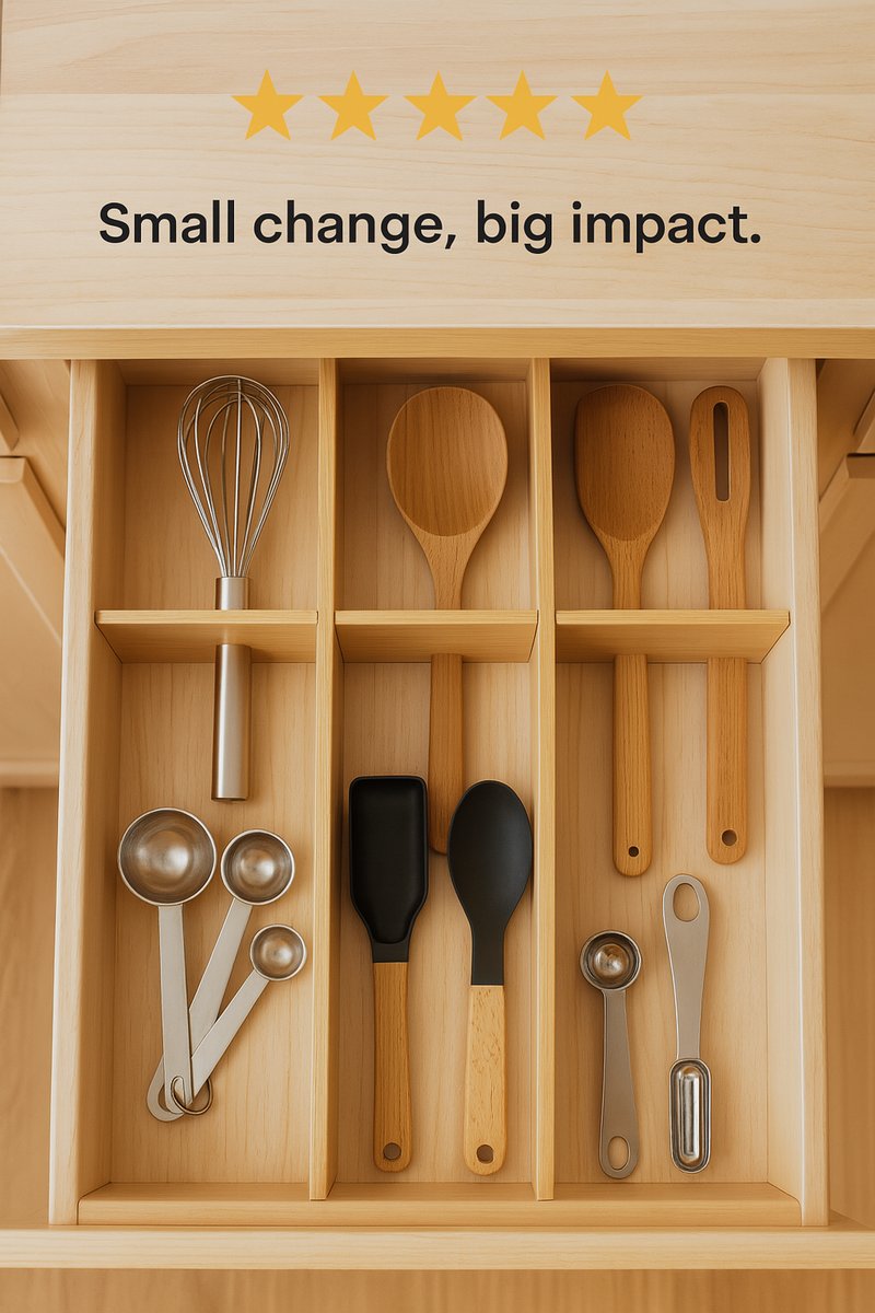 SpaceAid Bamboo Drawer Dividers with Inserts and Labels, Kitchen Adjustable Drawer Organizers, Expandable Organization for Home, Office, Dressers, 4 Dividers with 9 Inserts (17